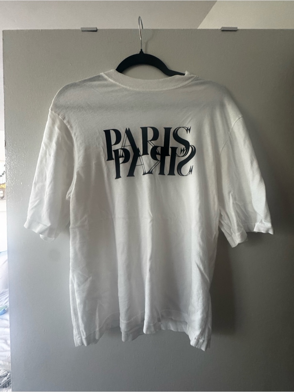 Anine Bing White 'Paris' Graphic Short Sleeve Tee